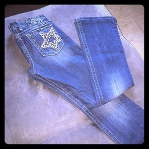 MissMe Distressed Blue Jeans